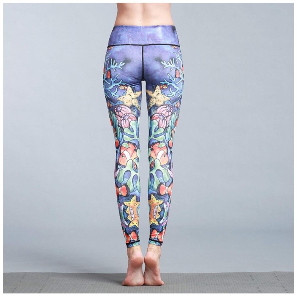 Doris Boutique Underwater Fish Leggings Yoga Pants